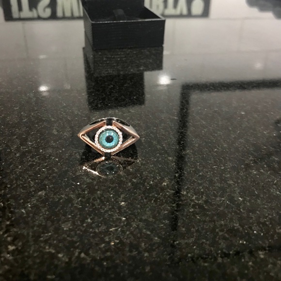 Jewelry - Evil eye ring from santorini Greece. Gold plated